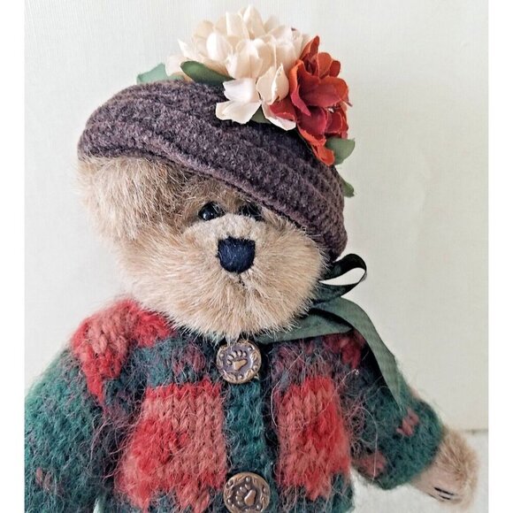 Boyds Bears Jointed Plush Bear AUNT FANNY FREMONT 918350 NWT 8" sweater hat - Picture 8 of 12